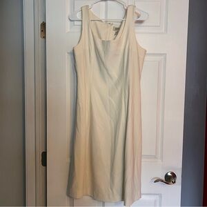 Neiman Marcus Cream Midi Dress